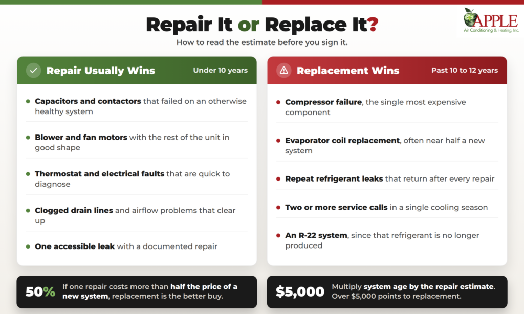 repair or replace it ac infographic